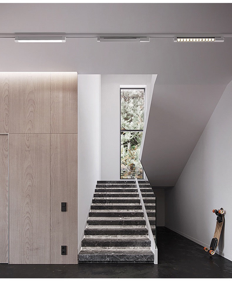 Proiector LED RFAN, Tip Grila, 40W, 4000K Lumina Neutra, Directionabil Pe Sina Monofazata, Alb