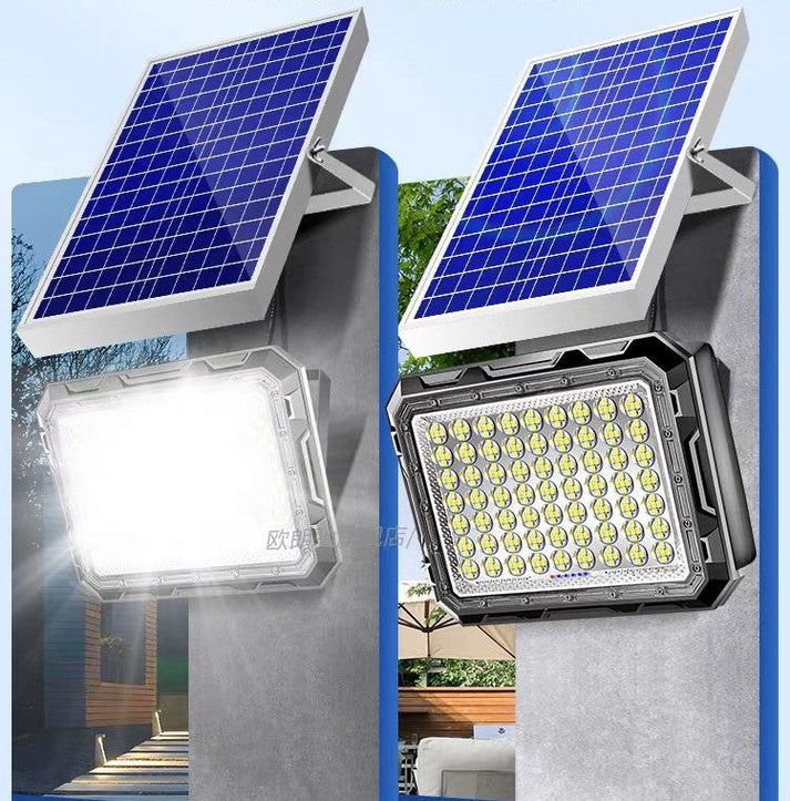 Proiector LED, cu Panou Solar si Telecomanda, Rezistent la Apa IP65, 100W