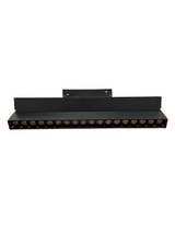 Grila LED Pliabila Sina Magnetica Incastrata, Lumina Calda, 18W, Negru