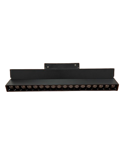 Grila LED Pliabila Sina Magnetica Incastrata, Lumina Calda, 18W, Negru