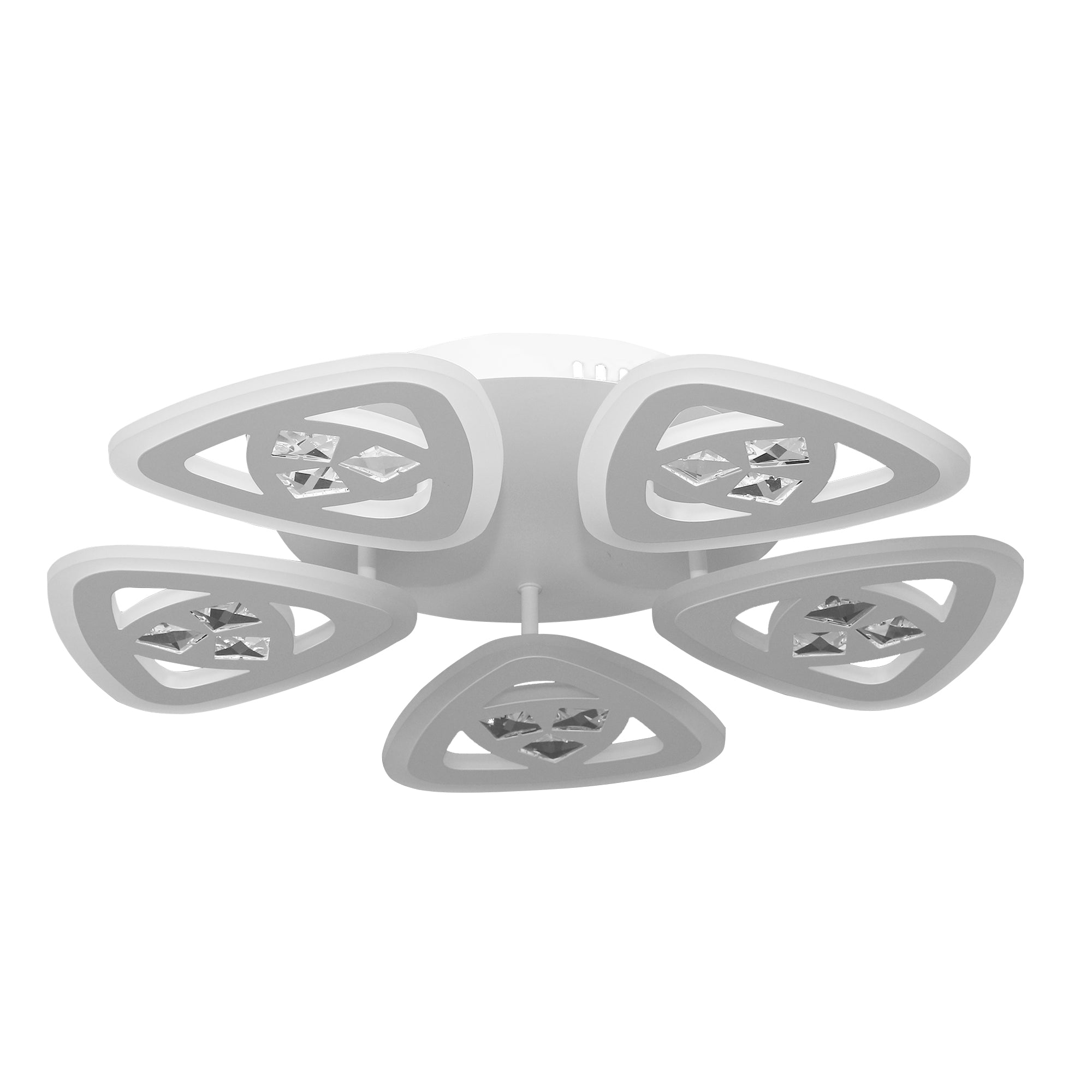 Lustra LED RFAN, Model C12/5, cu Telecomanda, 3 Tipuri de Lumina, Intensitate Reglabila, 100W, Alb