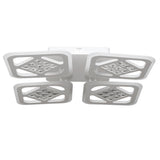 Lustra LED RFAN, Model C15/4, cu Telecomanda, 3 Tipuri de Lumina, Intensitate Reglabila, 100W, Alb