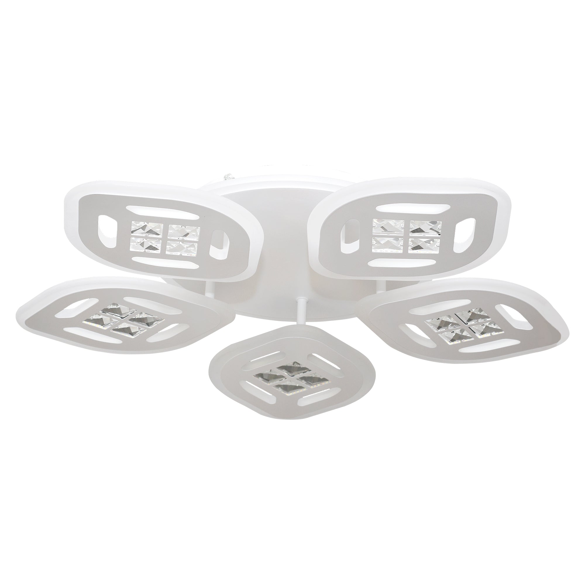 Lustra LED RFAN, Model C94/5, cu Telecomanda, 3 Tipuri de Lumina, Intensitate Reglabila, 150W, Alb