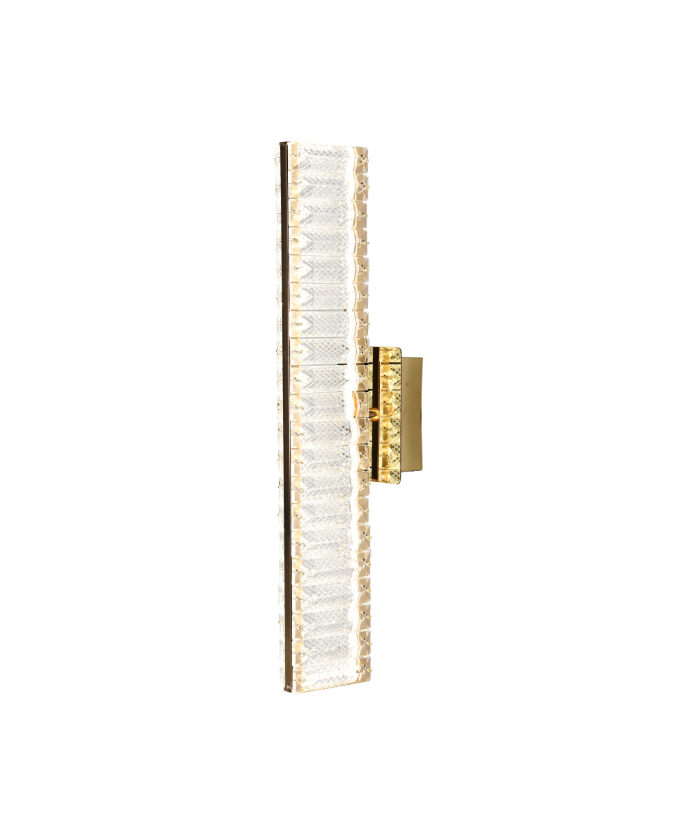Aplica LED RFAN, Model B6818, Textura Cristal, 3 Tipuri De Lumina, 18W, Auriu