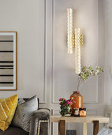 Aplica LED RFAN, Model B6924, Textura Cristal, 3 Tipuri De Lumina, 10W, Auriu
