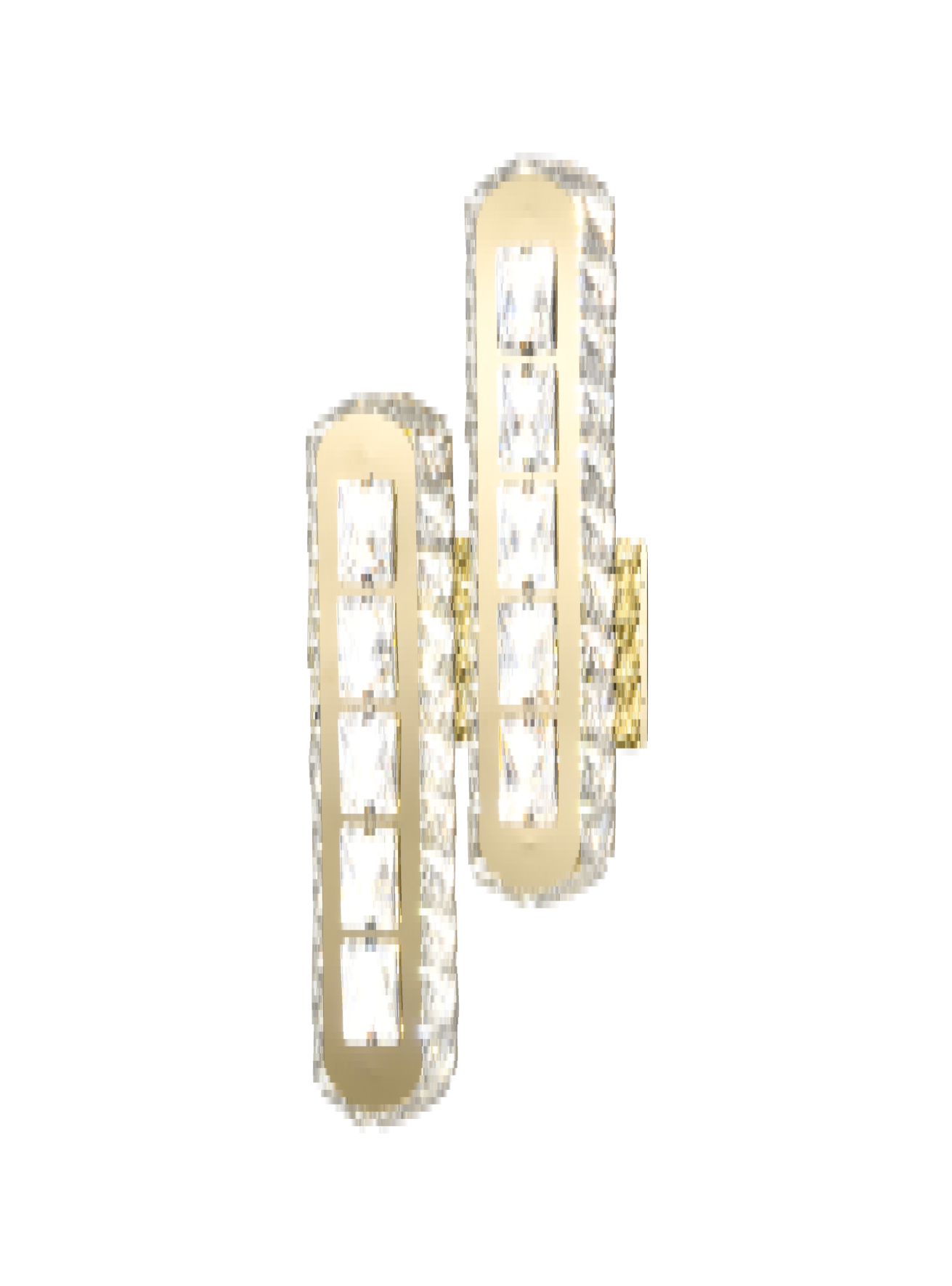 Aplica LED RFAN, Model B7156, Textura Cristal, 3 Tipuri De Lumina, 10W, Auriu