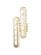 Aplica LED RFAN, Model B7156, Textura Cristal, 3 Tipuri De Lumina, 10W, Auriu