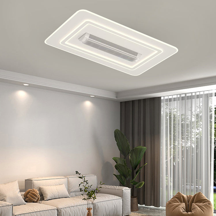 Lustra LED cu ventilator și Control Inteligent, DL2410-3, alb