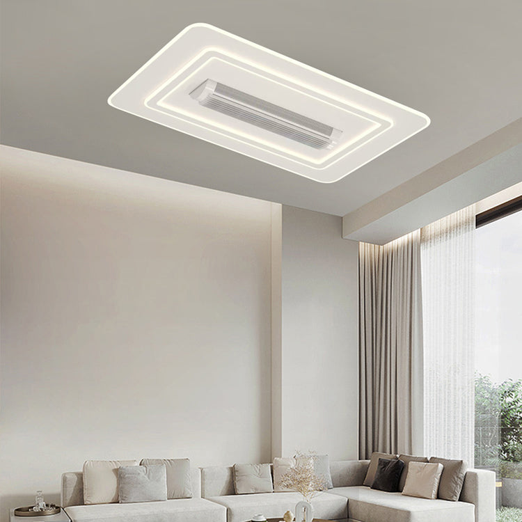 Lustra LED cu ventilator și Control Inteligent, DL2410-3, alb