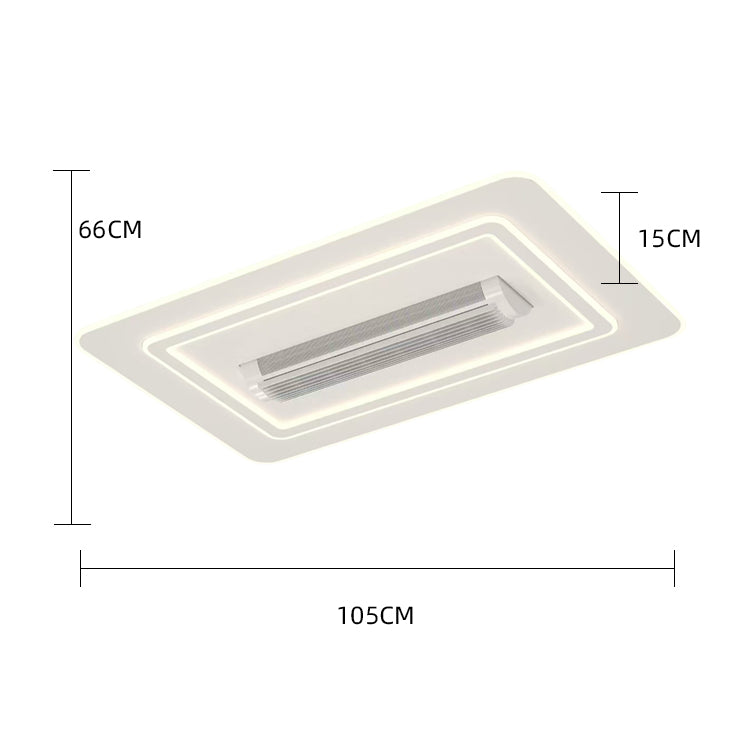 Lustra LED cu ventilator și Control Inteligent, DL2410-3, alb