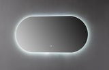 Oglinda LED Ovala Premium 120×60 cm, Lumina Spate, 3 Tipuri de Lumina – Calda, Rece, Neutra