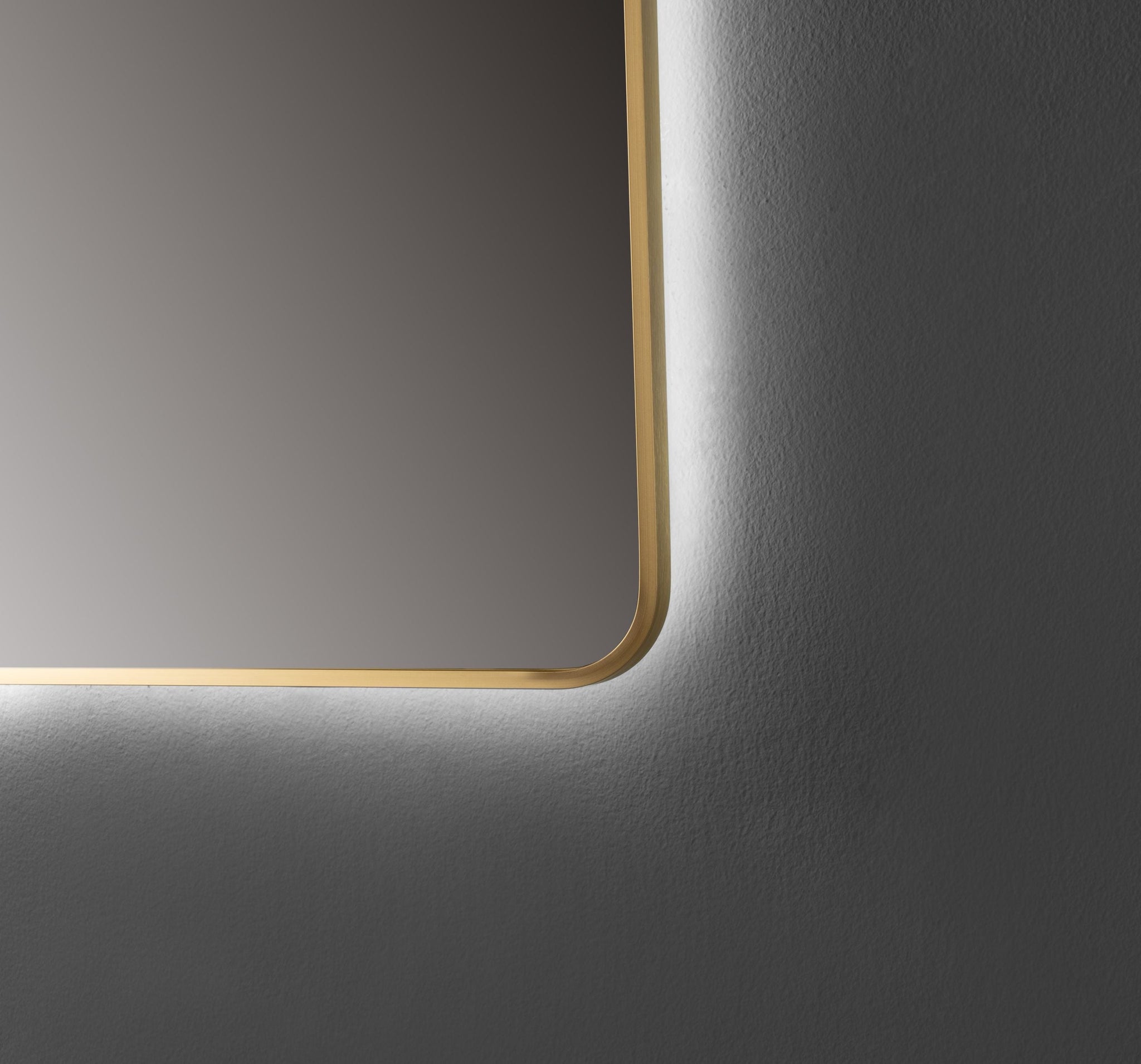 Oglinda LED Patrata Premium 80×80 cm, Rama Auriu, 3 Tipuri de Lumina – Calda, Rece, Neutra