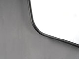 Oglinda LED pentru Dressing, Hol, Baie, Asimetrica Premium 70×110 cm, cu Rama Neagra, Touch, 3 Tipuri Lumina – Calda, Rece, Naturala