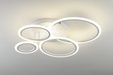 Lustra LED RFAN, Model K001-4, cu Telecomanda, 3 Tipuri de Lumina, Intensitate Reglabila, 118W, Alb
