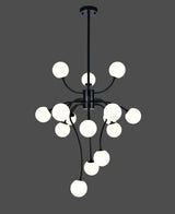 Lustra RFAN, Model E007/15, Cu Abajururi, 15 X G9, Negru
