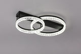 Lustra LED RFAN, Model T9899/2, cu Telecomanda, 3 Tipuri de Lumina, Intensitate Reglabila, 120W, Negru