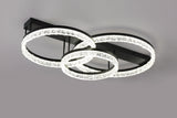 Lustra LED RFAN, Model T9898/3, cu Telecomanda, 3 Tipuri de Lumina, Intensitate Reglabila, 240W, Negru