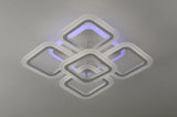 Lustra LED RFAN, Model M20/4+1RGB, cu Telecomanda, 3 Tipuri de Lumina plus Lumina RGB, Intensitate Reglabila, 58W, Alb