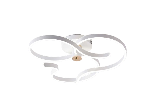 Lustra LED RFAN, Model T9872, Cu Telecomanda, 3 Tipuri De Lumina, Intensitate Reglabila, 360W, Alb/Auriu