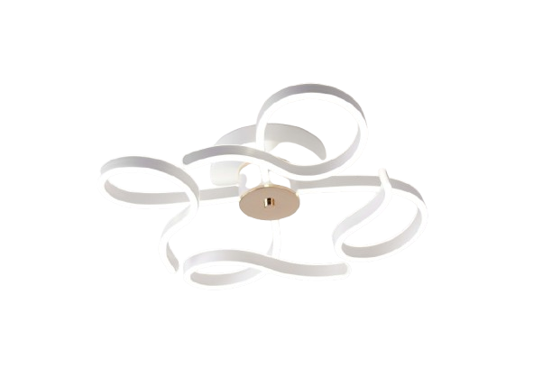 Lustra LED RFAN, Model T9877, Cu Telecomanda, 3 Tipuri De Lumina, Intensitate Reglabila, 288W, Alb/Auriu