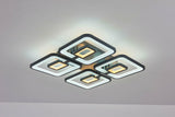 Lustra LED RFAN, Model M025-4, Cu Telecomanda, 3 Tipuri De Lumina, Intensitate Reglabila, 200W, Negru