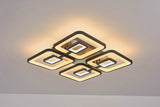 Lustra LED RFAN, Model M025-4, Cu Telecomanda, 3 Tipuri De Lumina, Intensitate Reglabila, 200W, Negru