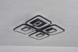Lustra LED RFAN, Model M025-4, Cu Telecomanda, 3 Tipuri De Lumina, Intensitate Reglabila, 200W, Negru