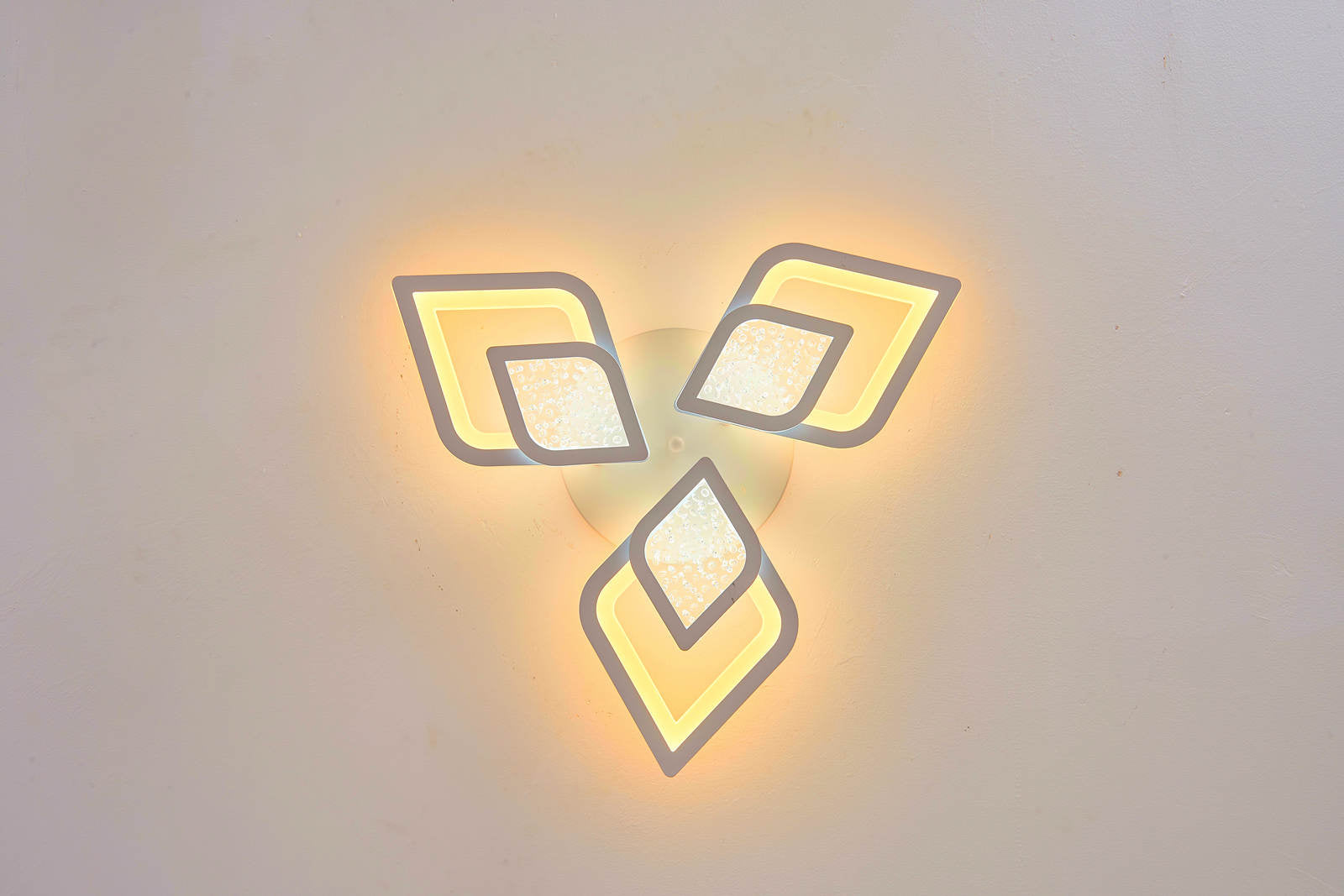 Lustra LED RFAN, Model M408-3, Cu Telecomanda, 3 Tipuri De Lumina, Intensitate Reglabila, 108W, Alb