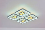 Lustra LED RFAN, Model M025-4, Cu Telecomanda, 3 Tipuri De Lumina, Intensitate Reglabila, 200W, Gri