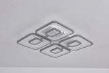 Lustra LED RFAN, Model M025-4, Cu Telecomanda, 3 Tipuri De Lumina, Intensitate Reglabila, 200W, Gri
