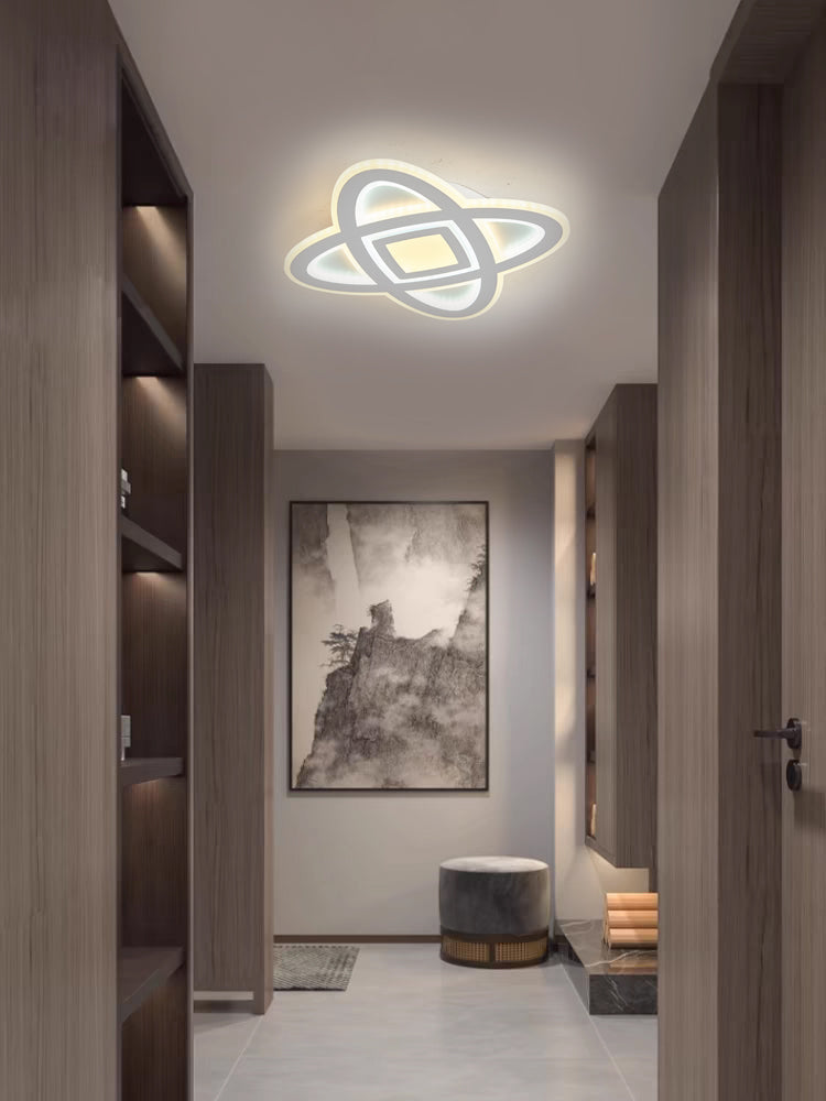 Lustra LED RFAN, Model 9233/400, Cu Telecomanda, 3 Tipuri De Lumina, Intensitate Reglabila, 152W, Alb