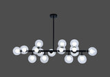 Lustra RFAN, Model F070/16, Cu Abajururi, 16 X G9, Negru