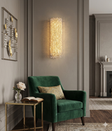 Aplica LED RFAN, Model H98023-H400, Textura Cristal, 3 Tipuri De Lumina, 16W, Auriu