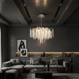 Candelabru RFAN, Model 33001/600, Textura Cristal, Metal, 8 X E14, Argintiu