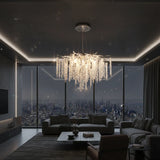 Candelabru RFAN, Model 33001/600, Textura Cristal, Metal, 8 X E14, Argintiu