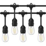 Ghirlanda Luminoasa RFAN, cu Panou Solar, 10 Becuri Incluse, 5m, 10 Fasung E27 , Negru