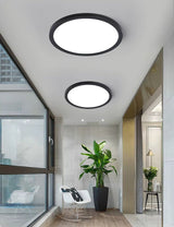 Plafoniera LED RFAN, Rotunda, Slim, 24W, 3 Tipuri De Lumina, Negru