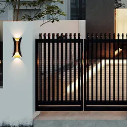Aplica Exterior RFAN, Model K-2335BK, Material Aluminiu, IP65, Lumina Neutra, 10W, Negru/Auriu