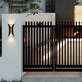 Aplica Exterior RFAN, Model K-2335BK, Material Aluminiu, IP65, Lumina Neutra, 10W, Negru/Auriu
