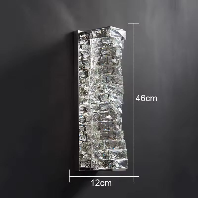 Aplica LED RFAN, Model B6620, Textura Cristal, 3 Tipuri De Lumina, 20W, Argintiu
