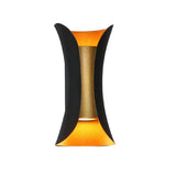 Aplica Exterior RFAN, Model K-2335BK, Material Aluminiu, IP65, Lumina Neutra, 10W, Negru/Auriu