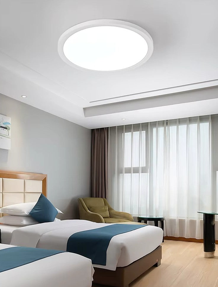 Plafoniera LED RFAN, Rotunda, Slim, 18W, 3 Tipuri De Lumina, Alb