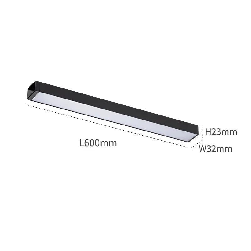 Banda LED, Sina Magnetica Aplicata, Lumina Calda, 20W, Negru