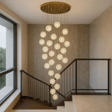 Candelabru LED RFAN, Model H98022-30, Textura Cristal, Metal, 30 X G9, Auriu