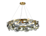 Candelabru RFAN, Model H98022/750, Textura Cristal, Metal, 10 X E14, Auriu