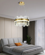 Candelabru LED RFAN, Model H98347/400, Textura Cristal, Metal, 64W, Auriu