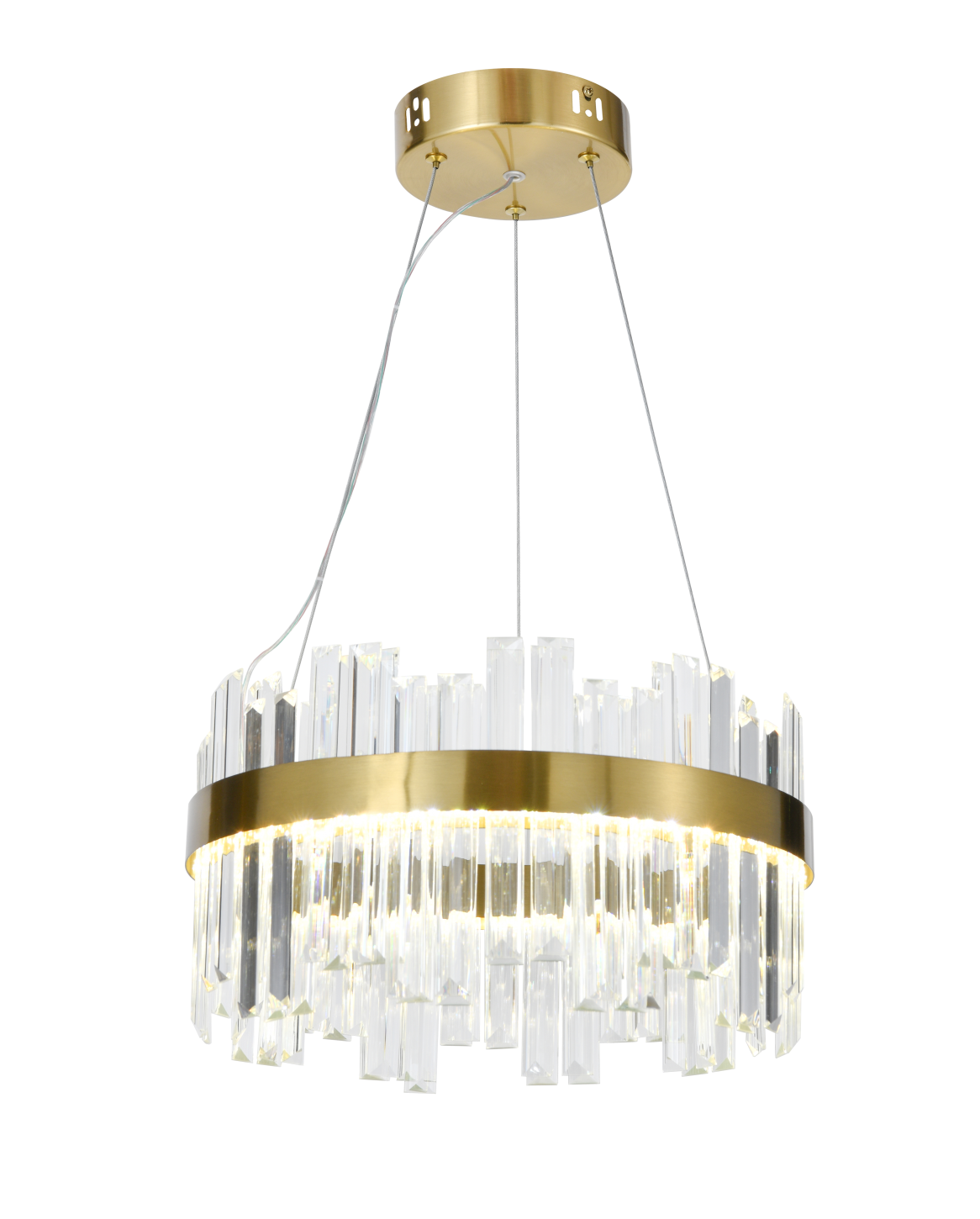 Candelabru LED RFAN, Model H98347/400, Textura Cristal, Metal, 64W, Auriu