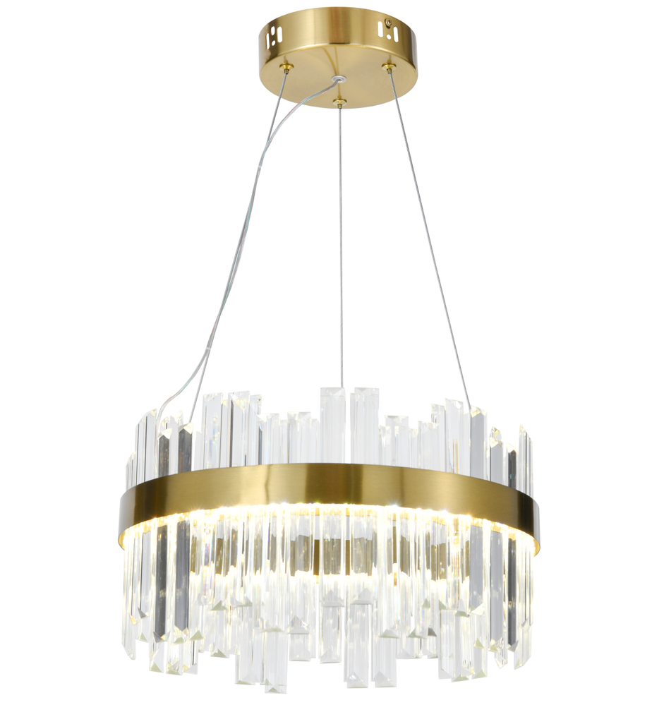 Candelabru LED RFAN, Model H98347/600, Textura Cristal, Metal, 100W, Auriu