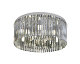 Candelabru RFAN, Model H98348/600, Textura Cristal, Metal, 10 X E14, Crom