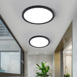 Plafoniera LED RFAN, Rotunda, Slim, 24W, 3 Tipuri De Lumina, Negru